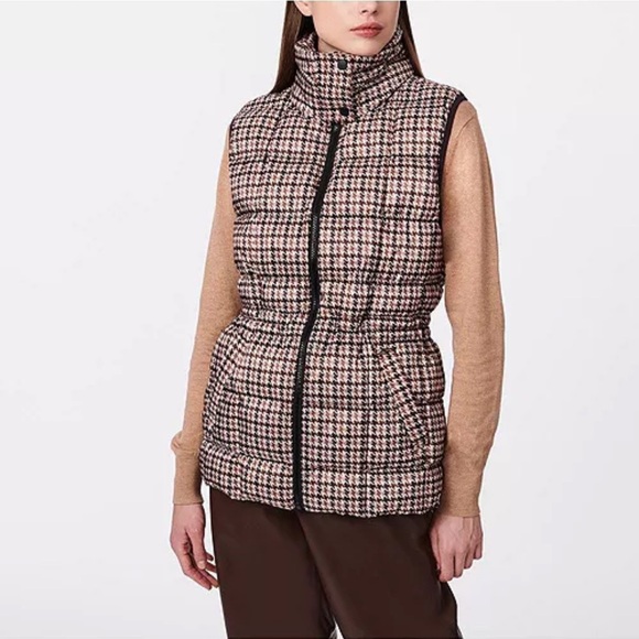 Bernardo Jackets & Blazers - Bernardo - Women's Houndstooth Anorak Vest Jacket - Size Medium​